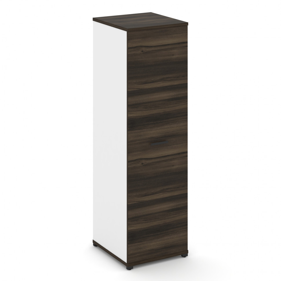 Concept Гардероб узкий глубокий CN.GB-003 B Дуб Мали/Белый Бриллиант/Металл Черный 570*600*1922