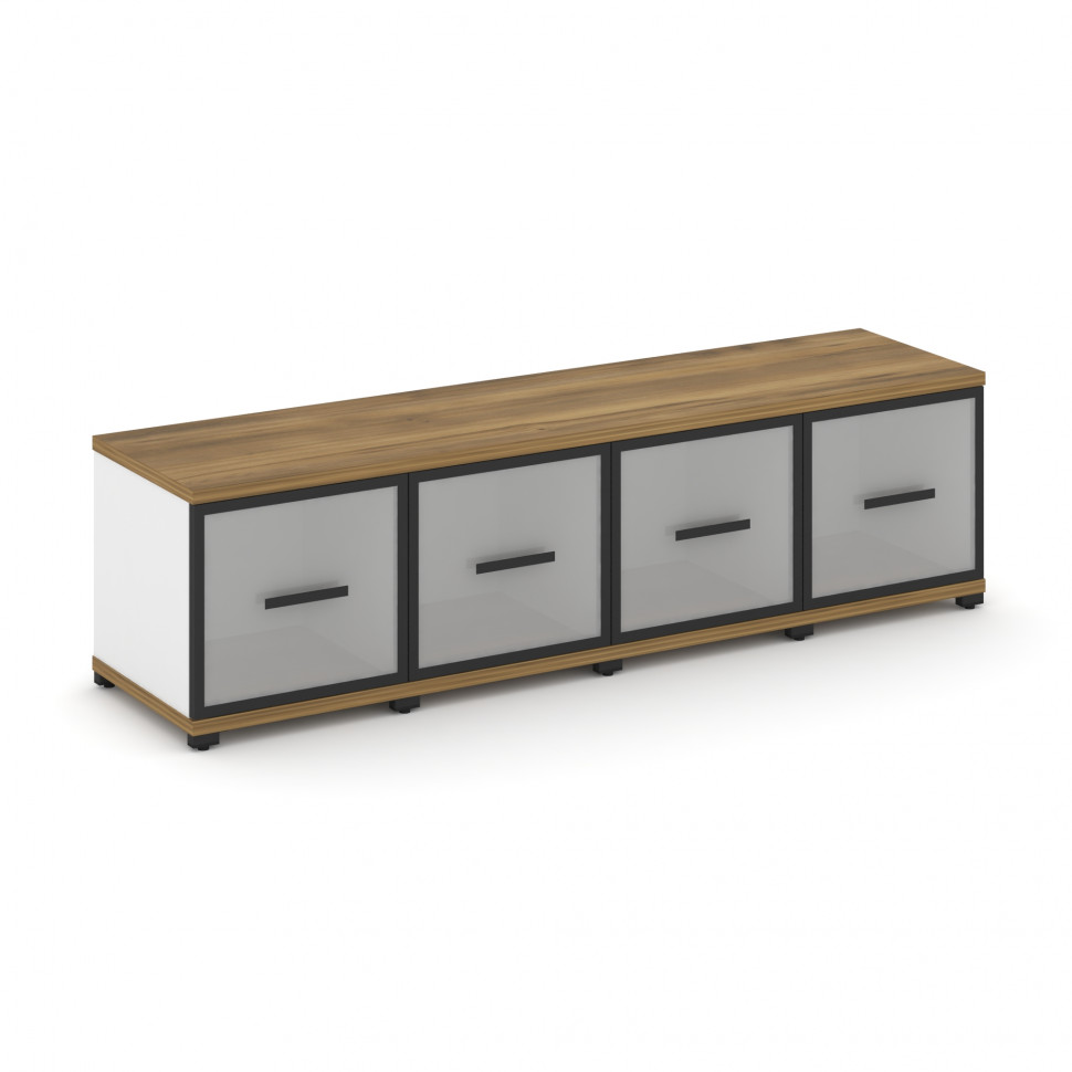 Concept Шкаф 4 узкие секции, 1 ниша CN.STU-143 RMB B Сандал Янтарный/Белый Бриллиант/Металл Черный/С