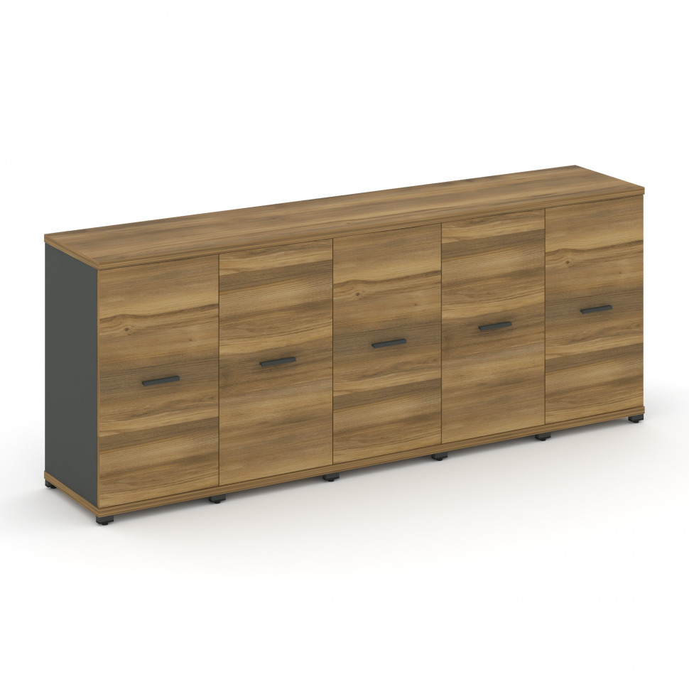 Concept Шкаф 5 узких секций, 2 ниши CN.STU-253 A Сандал Янтарный/Антрацит/Металл Антрацит 2084*420*8