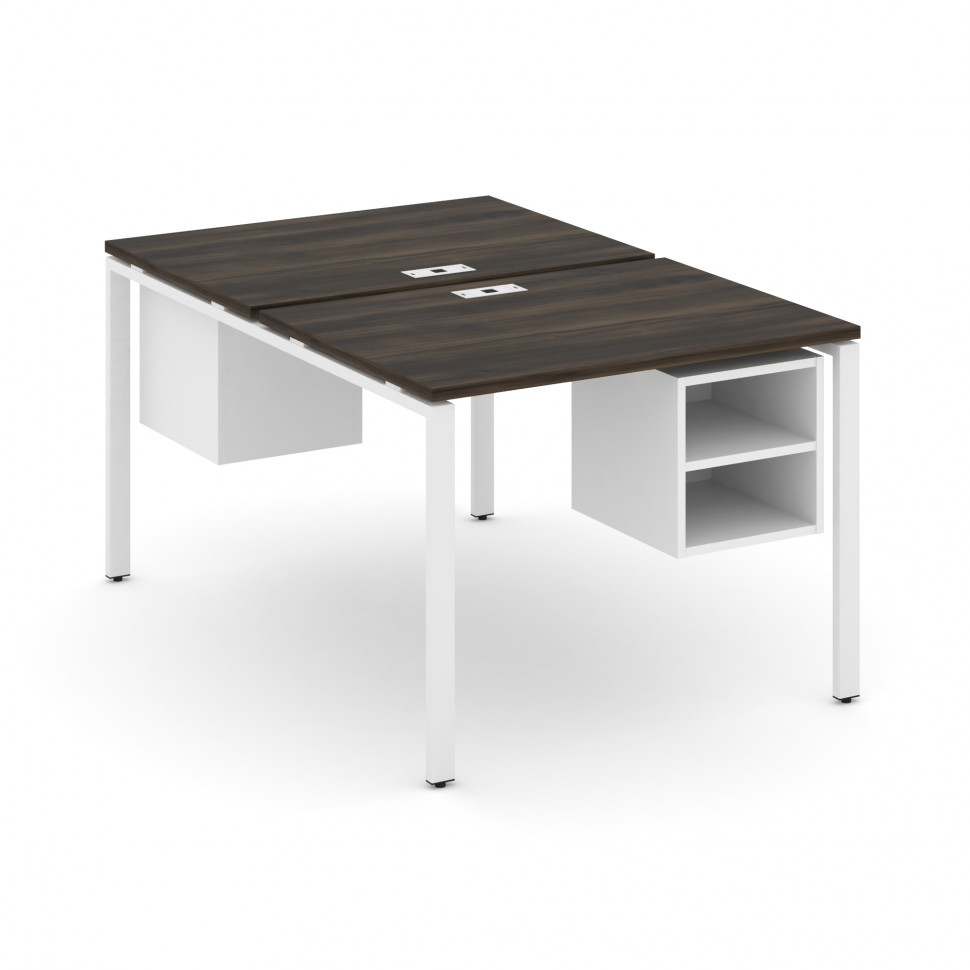 Concept Рабочая станция 2 сторонняя с подвесными тумбами на 2 места CN.DRS-105 Дуб Мали/Белый Брилли