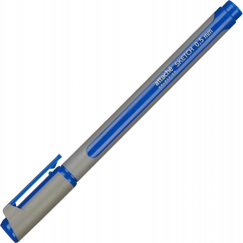 Линер Attache Selection корпус soft touch 0,5мм синий