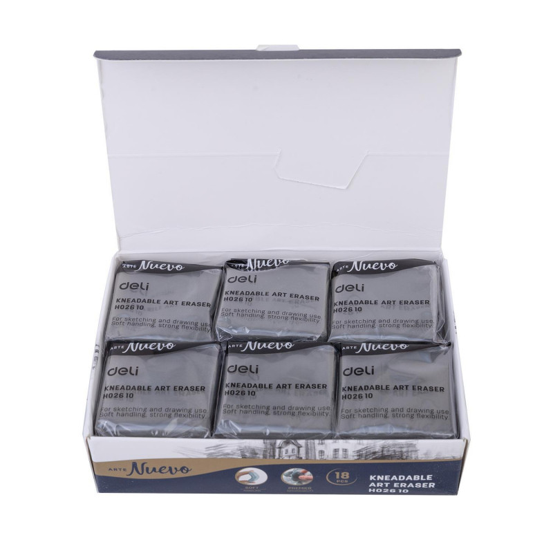 Ластик-клячка Deli ARTENUEVO EH02610  42x42x12 мм, ПВХ