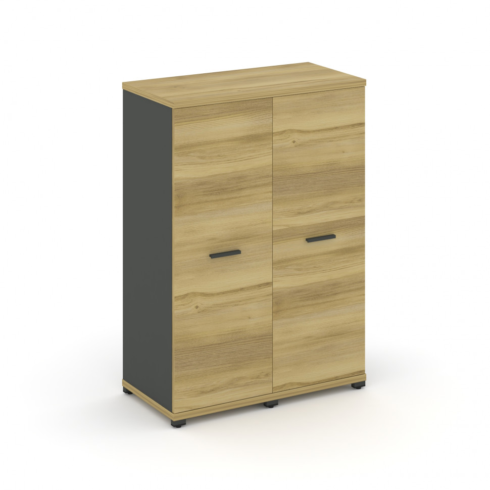 Concept Шкаф 2 узкие секции, 3 ниши CN.STU-326 A Дуб Винченцо/Антрацит/Металл Антрацит 836*420*1186