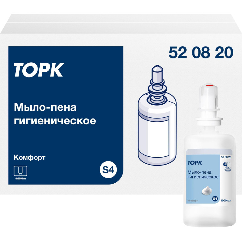 Картридж с жидким мылом Торк S4 Ультра-мягкое пена без запаха 1л. 520820