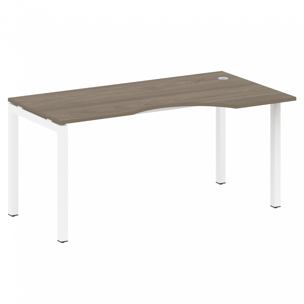 Metal System Quattro Стол криволинейный правый на П-образном м/к 50БП.СА-1 (R) Вяз Благородный/Метал