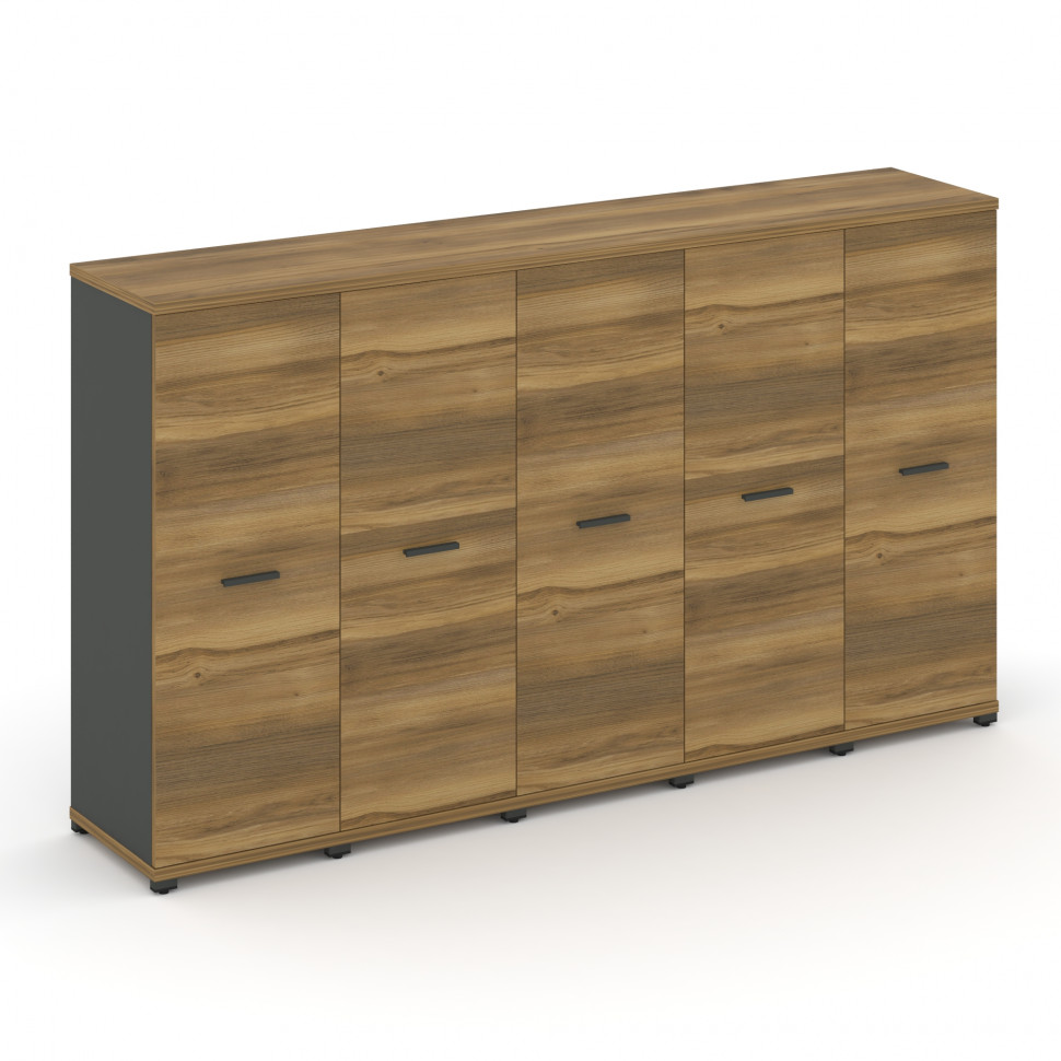 Concept Шкаф 5 узких секций, 3 ниши CN.STU-356 A Сандал Янтарный/Антрацит/Металл Антрацит 2084*420*1