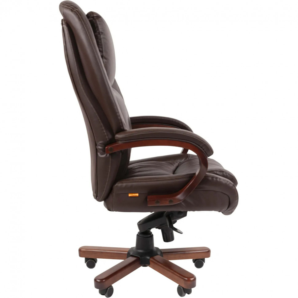 Кресло VT_Chairman 408 кожа+PU коричн