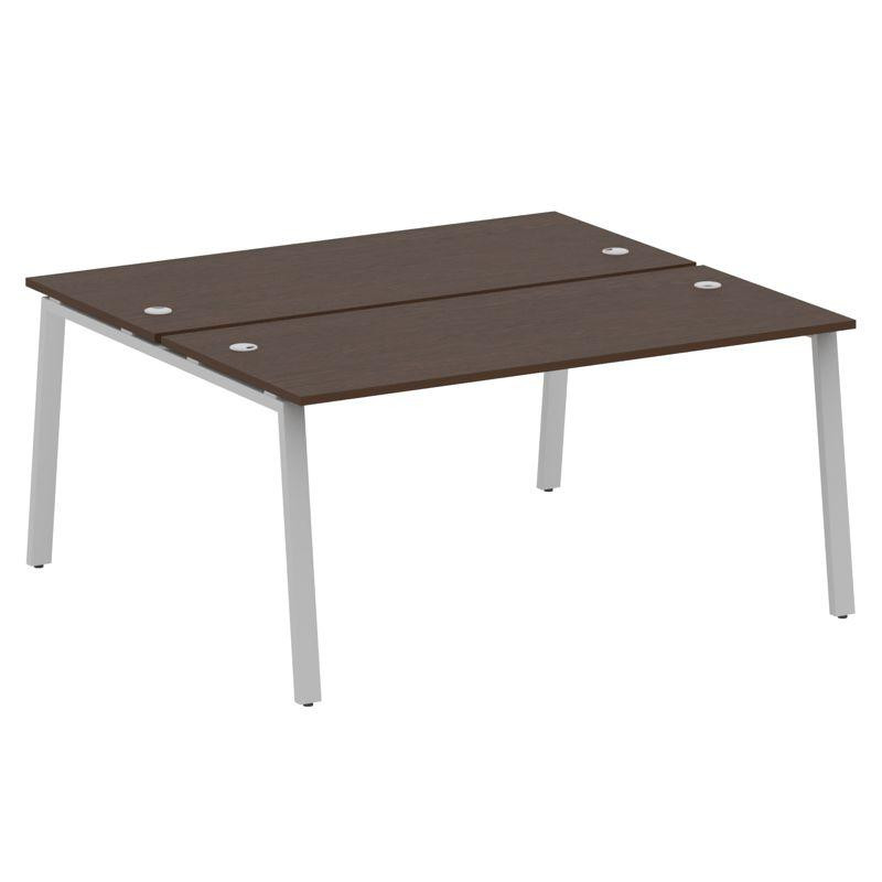 Metal System Рабочая станция на А-образном м/к БА.РАС-СП-2.4 Венге Цаво/Металл Серый 1600*1475*750