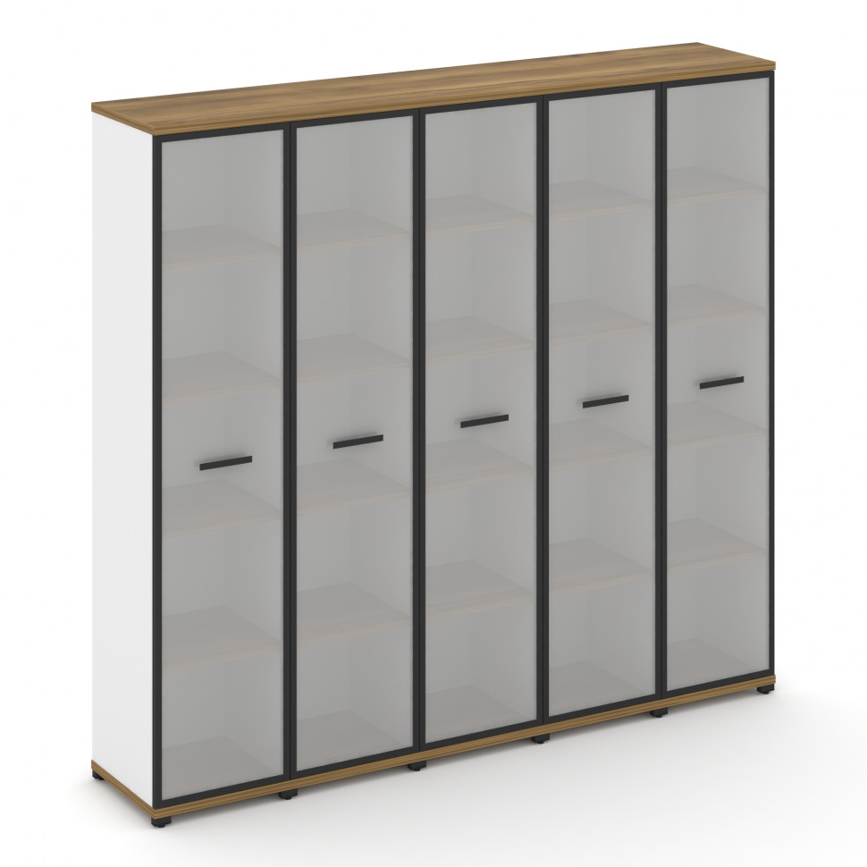 Concept Шкаф 5 узких секций, 5 ниш CN.STU-558 RMB B Сандал Янтарный/Белый Бриллиант/Металл Черный/Са