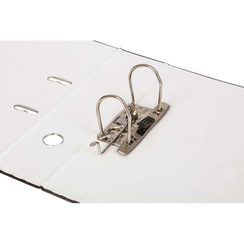 Папка-регистратор мрамор ,80 мм Элементари, б/мет уголков,бум./бум.,черн