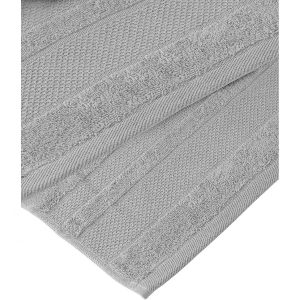 Набор полотенец 2шт. (50х90, 70х130) Cottonika.Кристи, св.серый