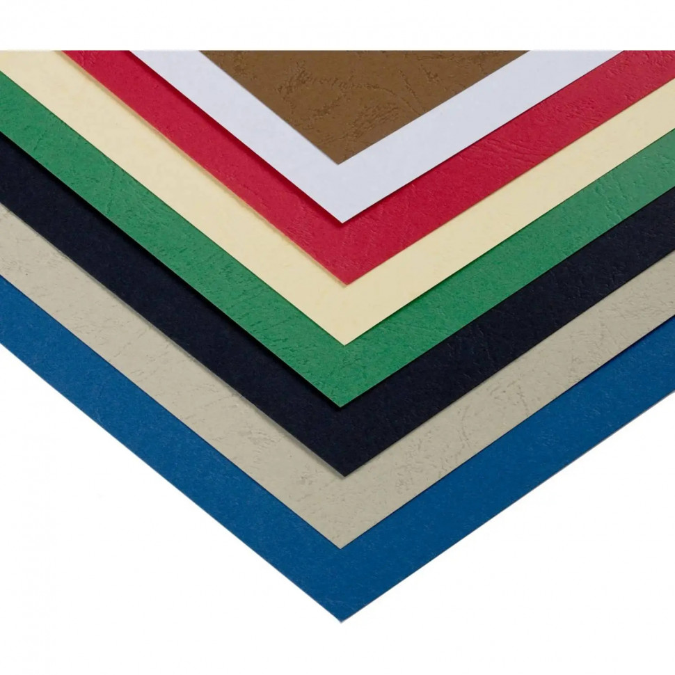 Обложки для переплета картонные ProfiOffice синие кожаА3,270г/м2,100шт/уп.