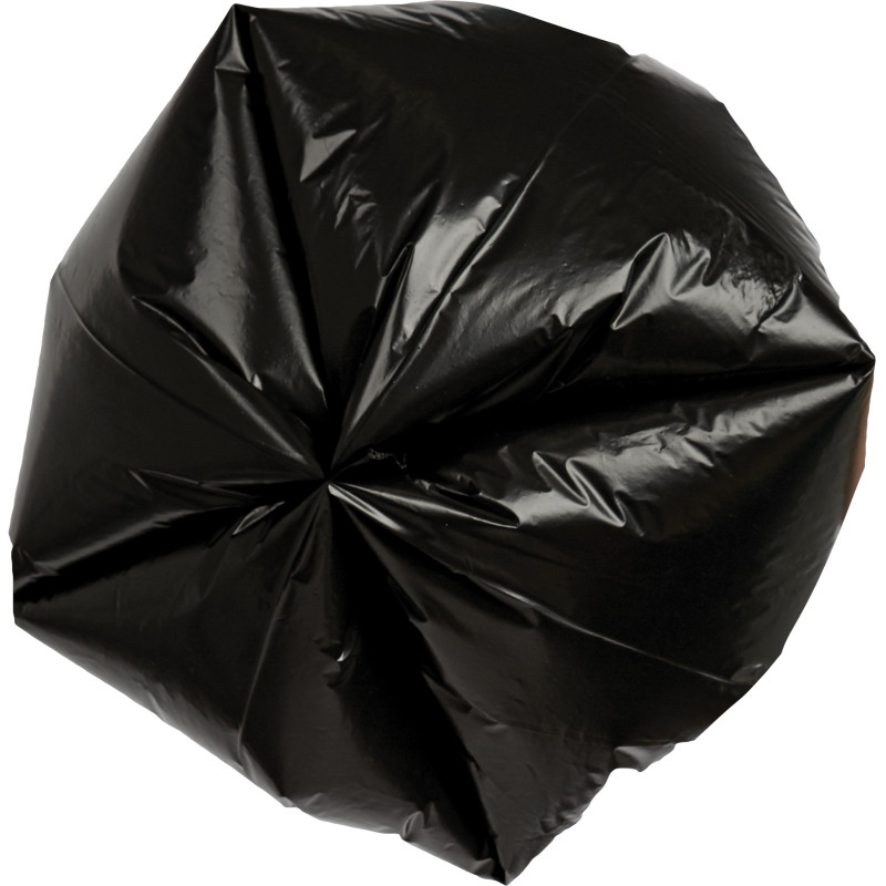 Мешки для мусора ПВД 30л 25мкм 30шт/рул черные 50x70см Комус с ручками