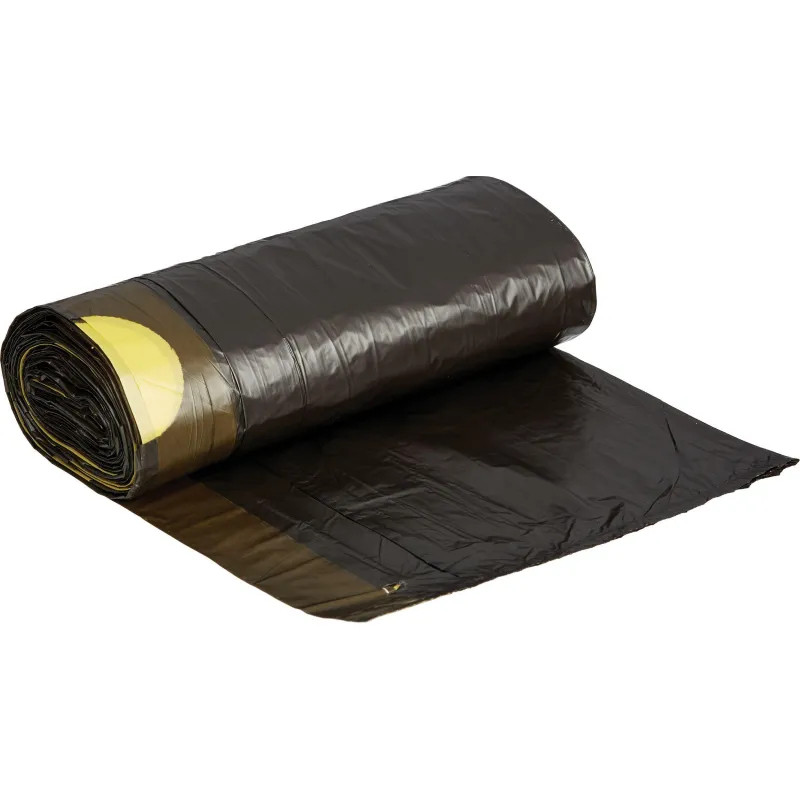 Мешки для мусора ПНД 30л 14мкм 20шт/рул черные 50x60см Гранит с зав-ми_СПБ