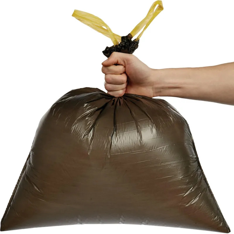 Мешки для мусора ПНД 30л 14мкм 20шт/рул черные 50x60см Гранит с зав-ми_СПБ