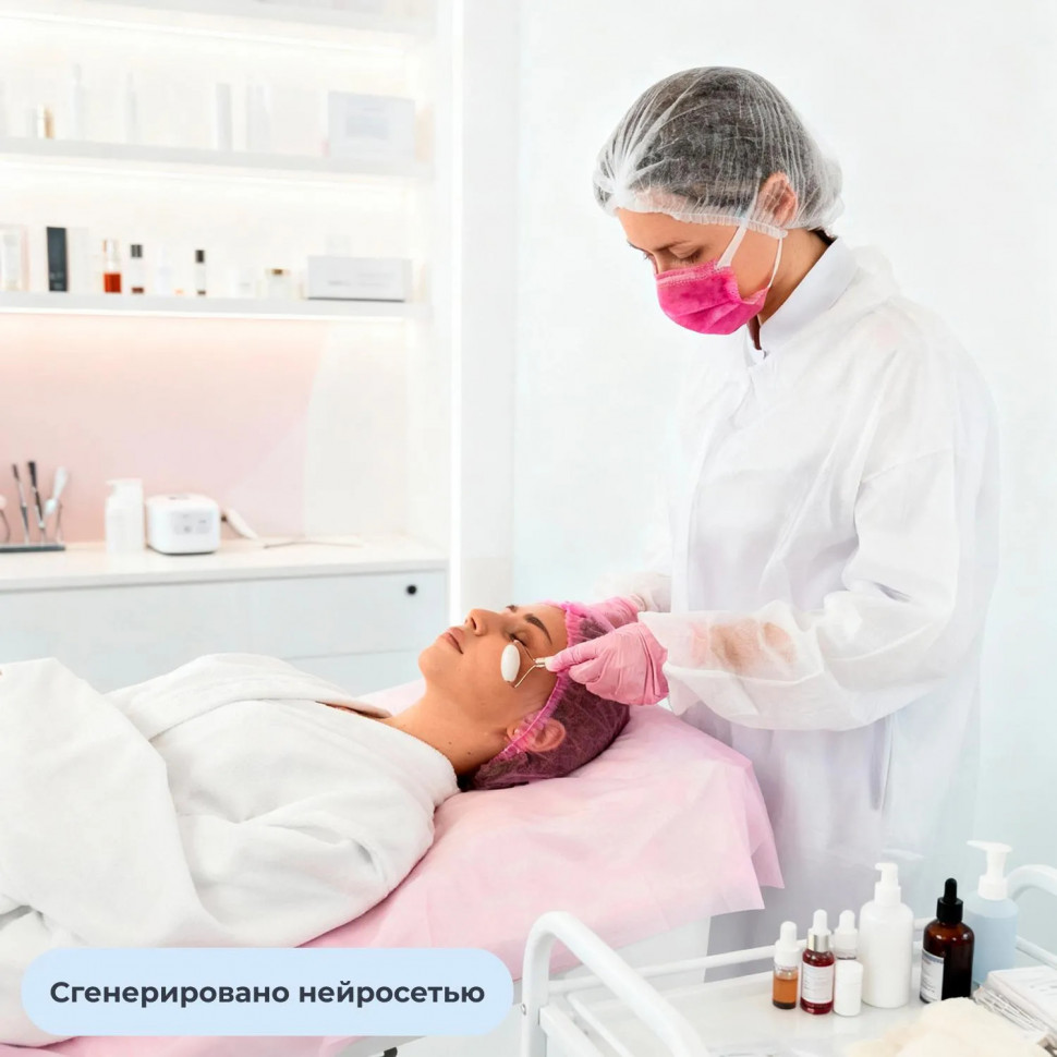 Халат н/с процед, рук.рез, 4кн, XXL(56-58), пл 30, бел, Комус, 10шт/уп