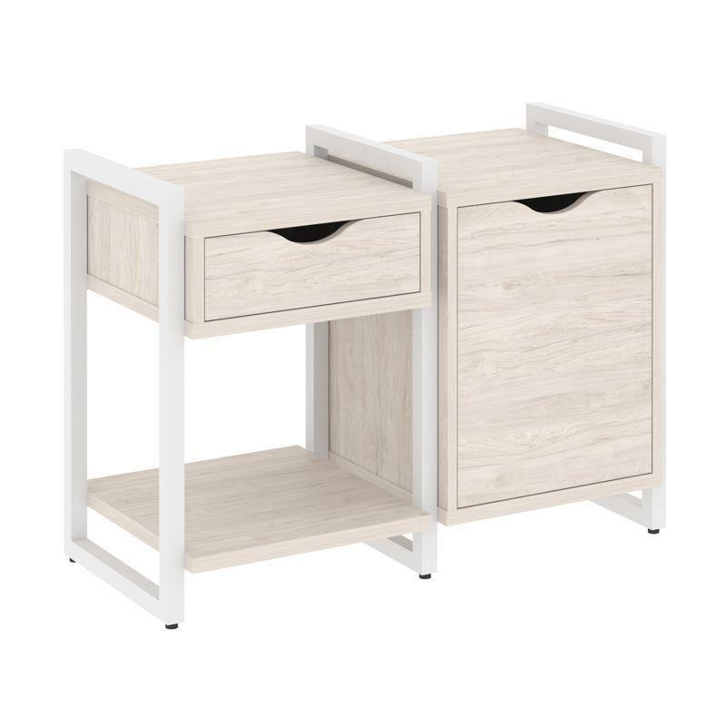 Loft Тумба на регулируемых опорах VR.L-TN-3.O Денвер Светлый/Металл Белый 970*460*719