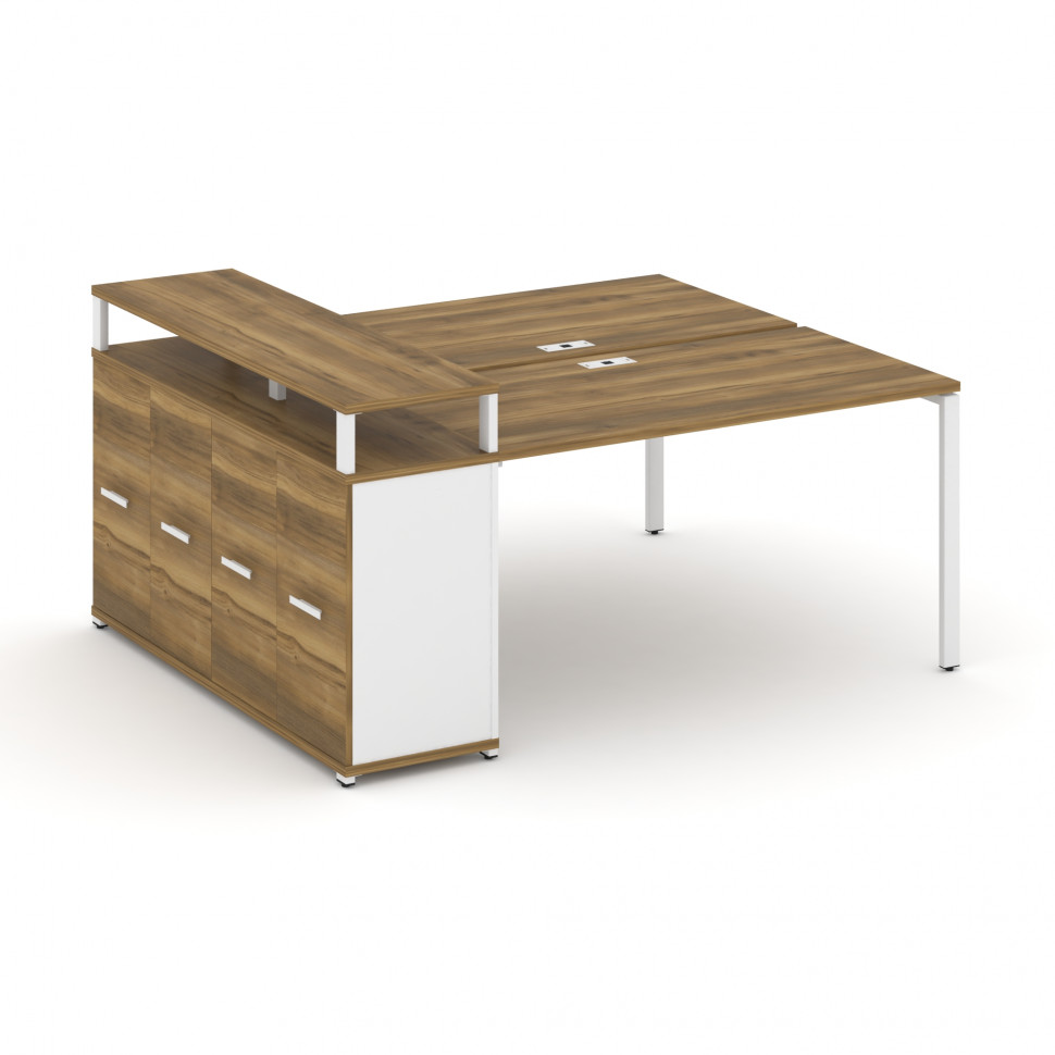 Concept Рабочая станция с опорным распаш. шкафом с верх. горизонтом  CN.DRS-223 W Сандал Янтарный/Бе