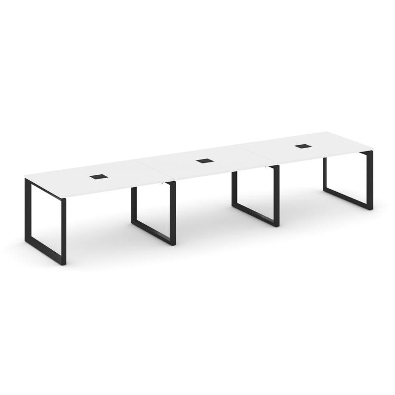 Style Project Стол переговорный SN-59O.SPRG-021 Белый/Металл Черный 2940*980*750