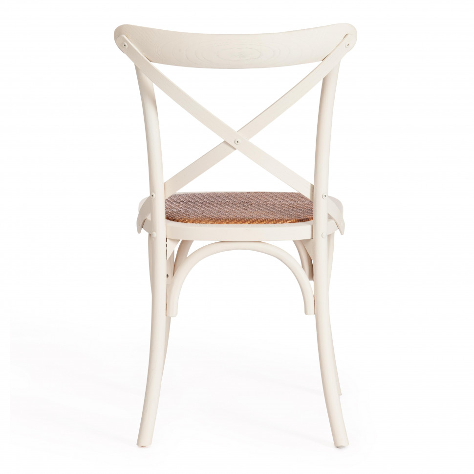 Стул CROSS (mod.CB2001) дерево вяз, 49.5*53.5*87, Белый (butter white)