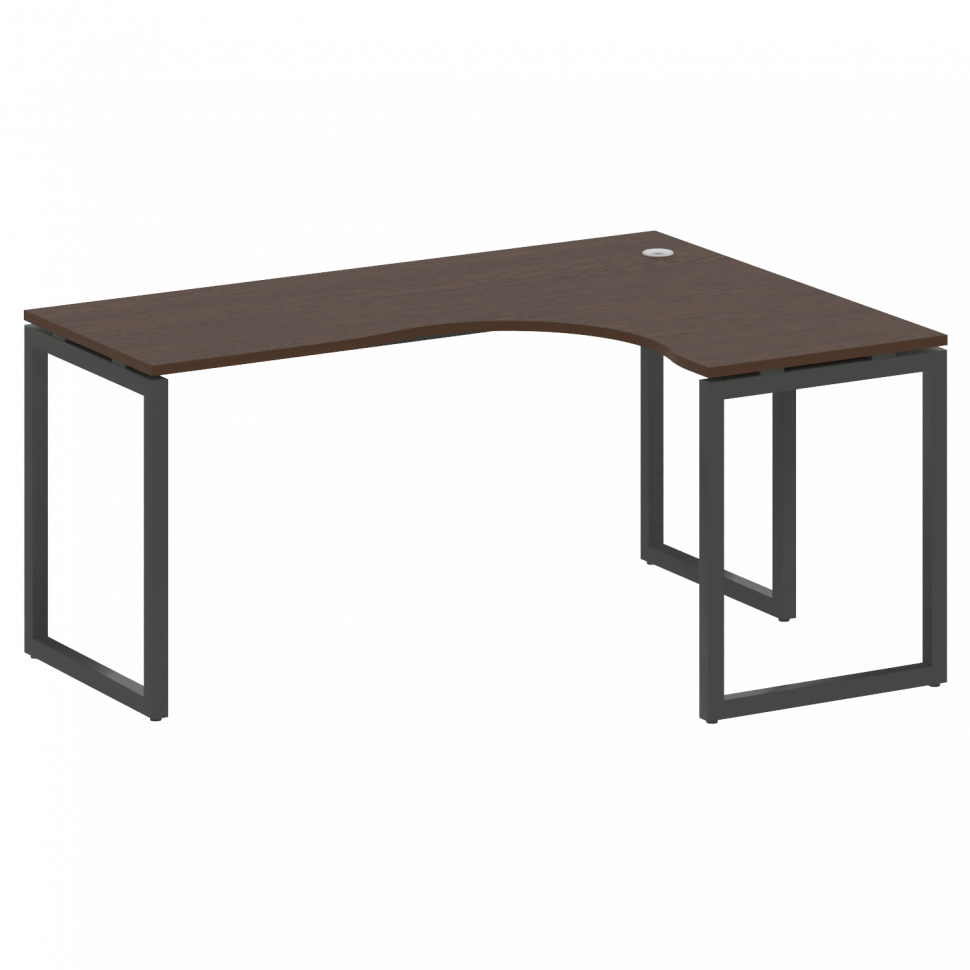 Metal System Quattro Стол криволинейный правый на О-образном м/к 40БО.СА-4 (R) Венге Цаво/Металл Ант Metal System Quattro Стол криволинейный правый на О-образном м/к 40БО.СА-4 (R) Венге Цаво/Металл Ант