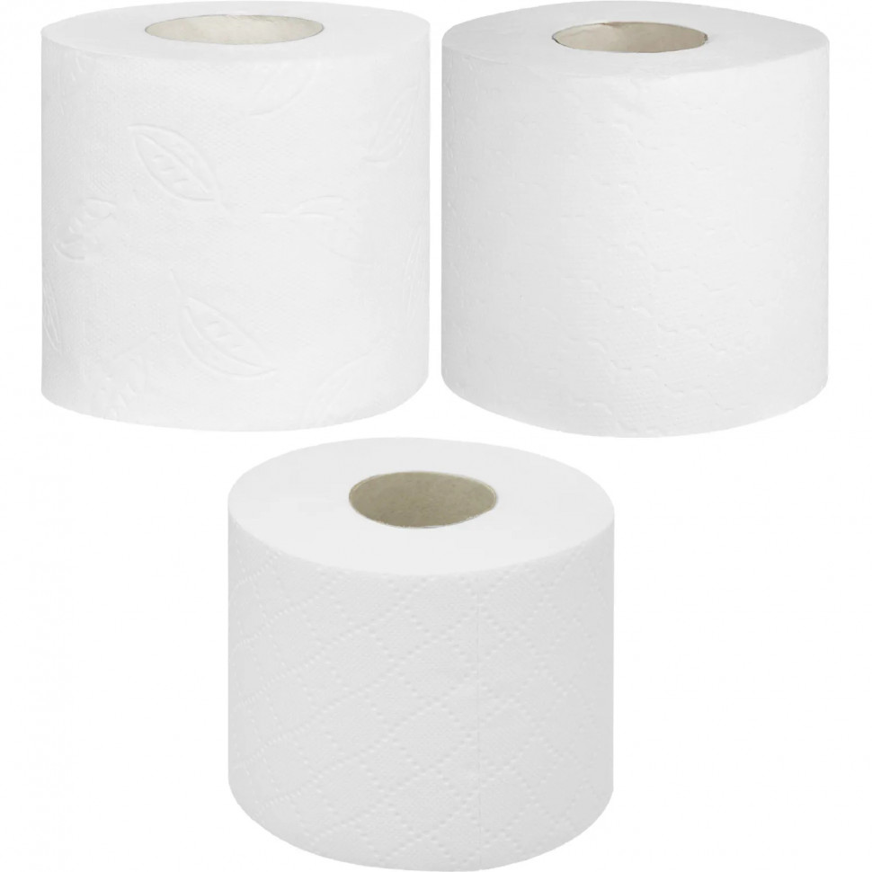 Бумага туалетная Luscan Deluxe 3сл белая цел втул 19,37м 155л 24рул/уп_Спб