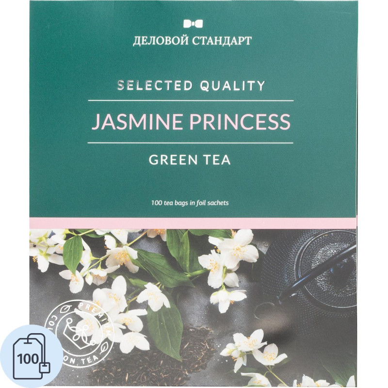 Чай Деловой Стандарт Jasmine princess зелен.с жасмин. 100 пакx2гр