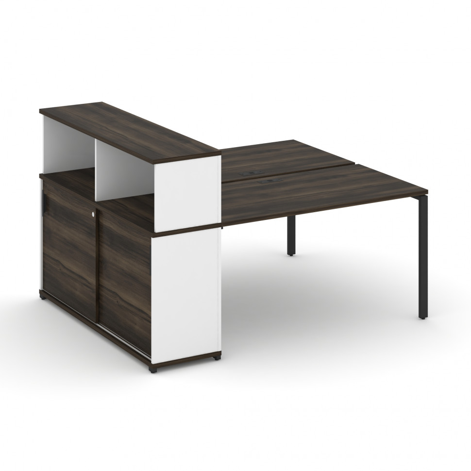 Concept Рабочая станция с опорным шкафом-купе с надставкой низ. CN.DRS-239 B Дуб Мали/Белый Бриллиан
