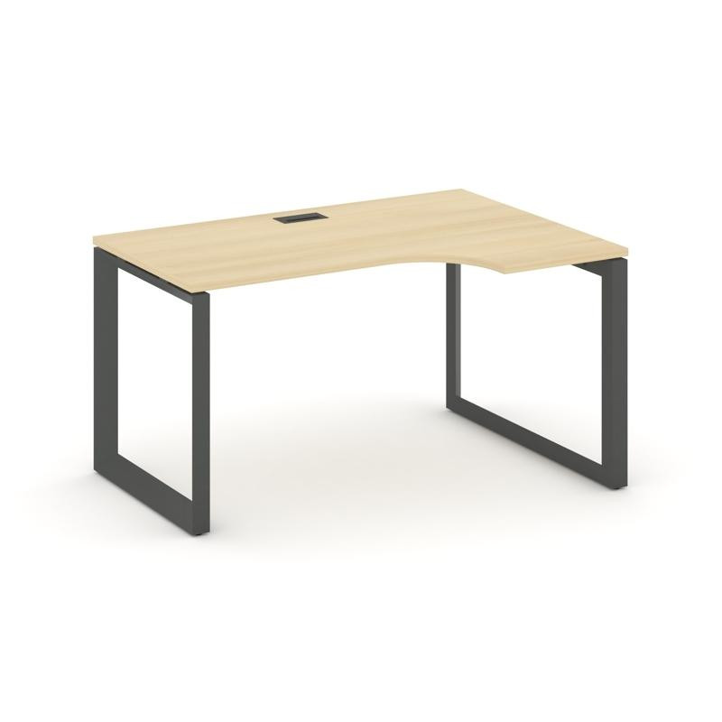 Style Project Стол рабочий эргономичный SN-59O.SPA-021(R) Акация Лорка/Металл Антрацит/Черный Заглуш