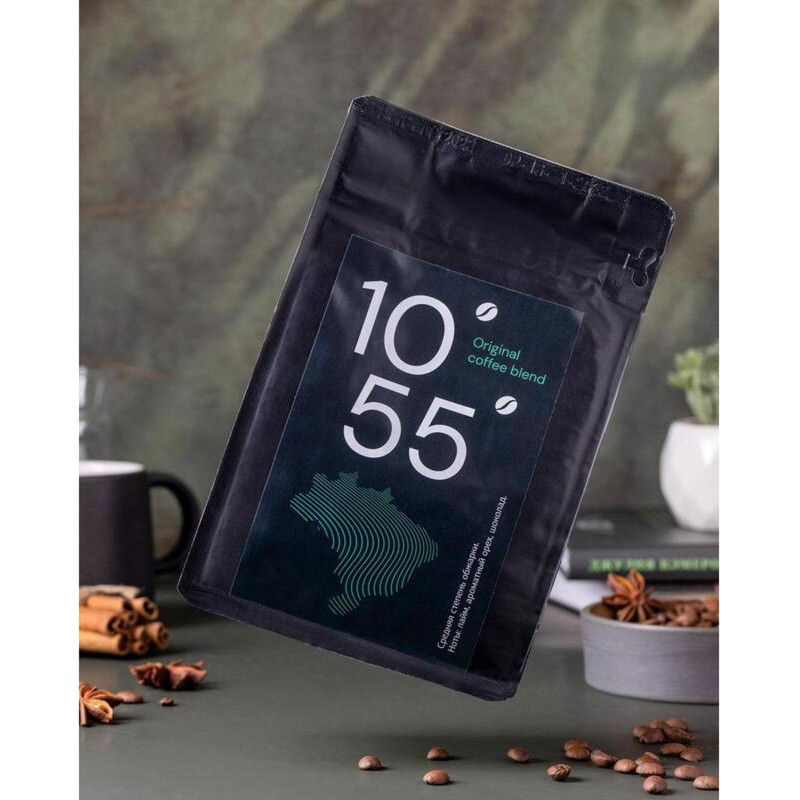 Кофе жареный в зернах 10/55 Original coffee blend,100% Арабика, 250г