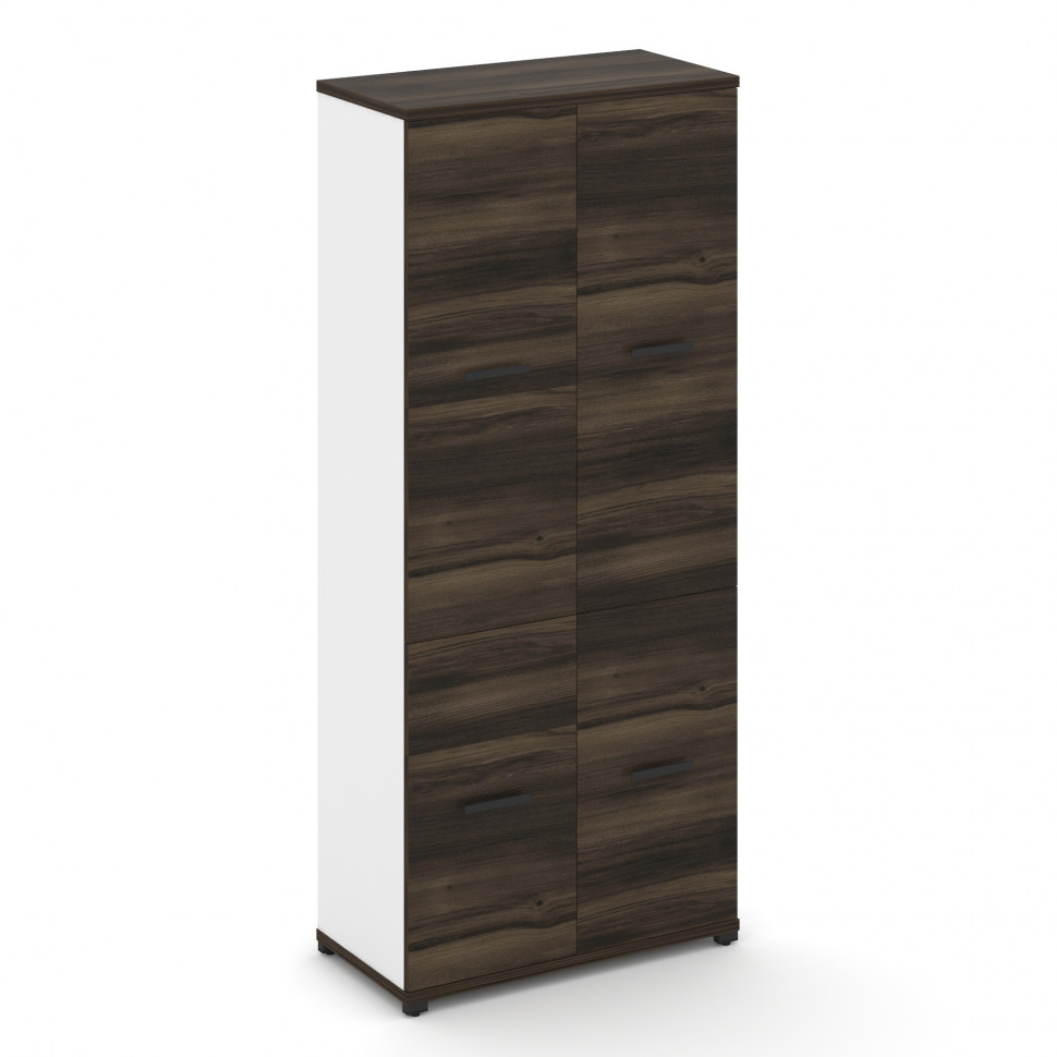 Concept Шкаф 1 широкая секция, 5 ниш CN.STS-512 B Дуб Мали/Белый Бриллиант/Металл Черный 836*420*192