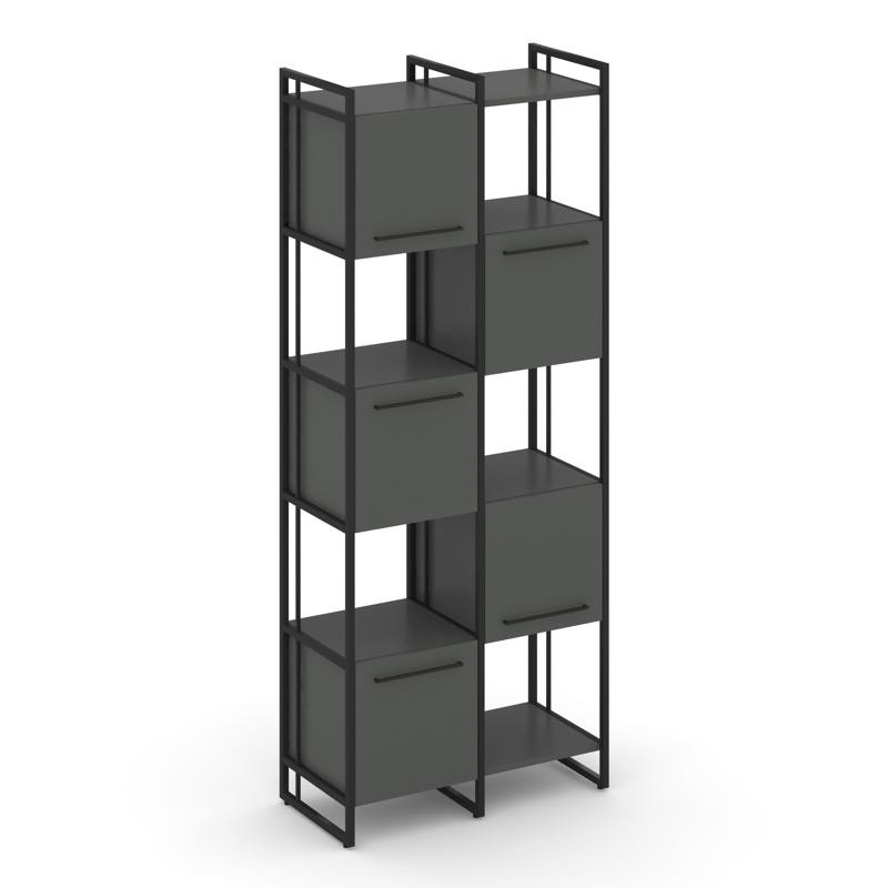 Rift Шкаф комбинированый RF.NS-003 Антрацит NEW/Металл Черный/Черный Ручки 820*396*2010