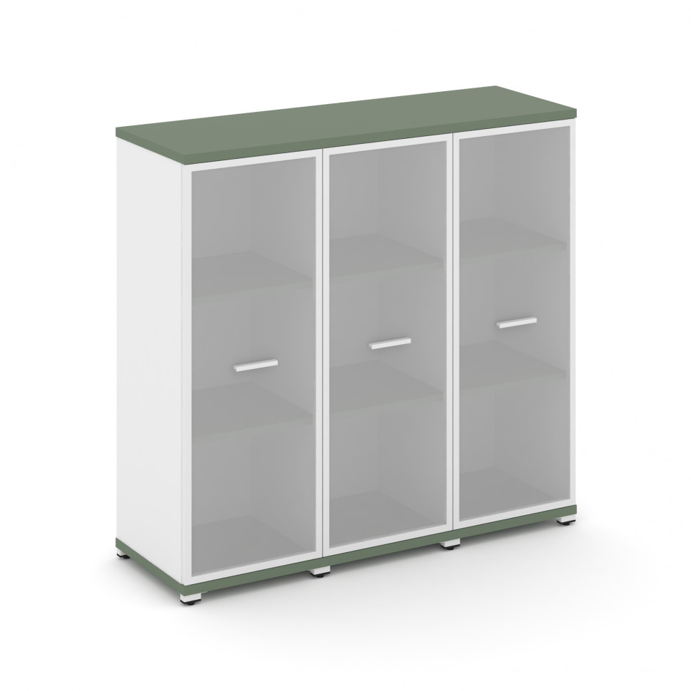 Concept Шкаф 3 узкие секции, 3 ниши CN.STU-336 RMW W Кобо/Белый Бриллиант/Металл Белый/Сатин 1252*42