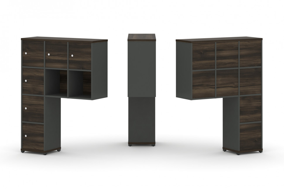 Concept Надставка высокая CN.ONV-009 Дуб Мали/Антрацит/Металл Антрацит 1099*350*1486