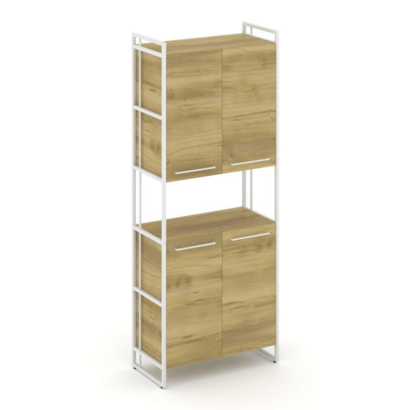 Rift Шкаф 5 ниш широкий RF.SS-52 Дуб Винченцо/Металл Белый/Белый Ручки 798*396*2010