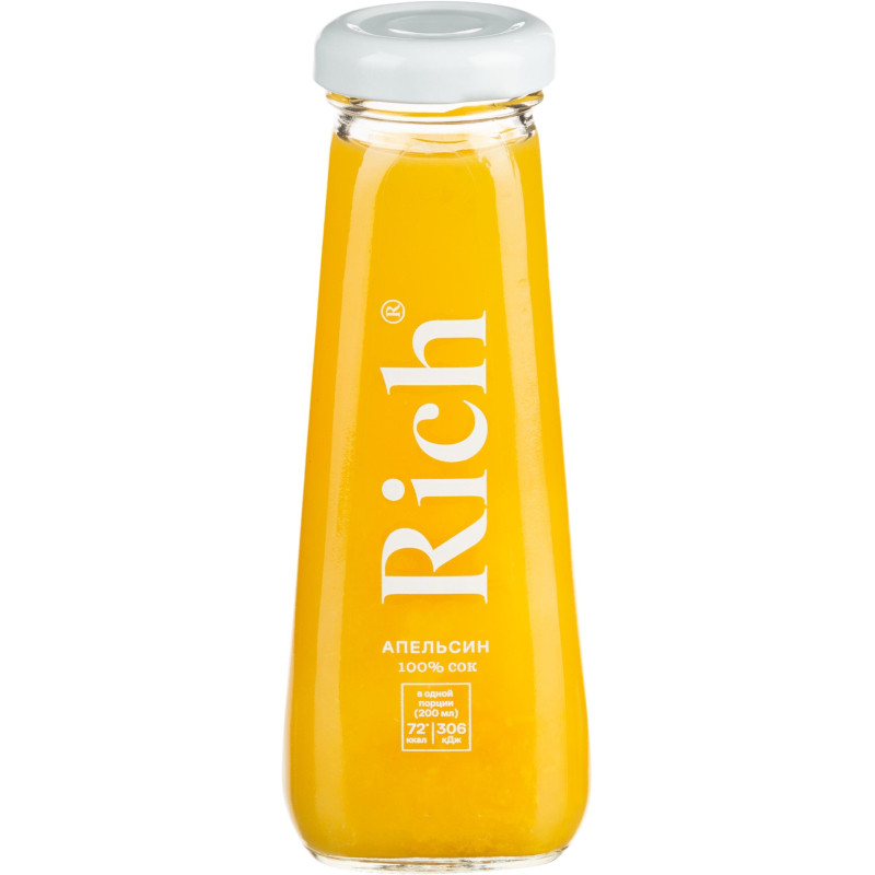 Сок  Rich  апельсин стекл бут 0,2 л