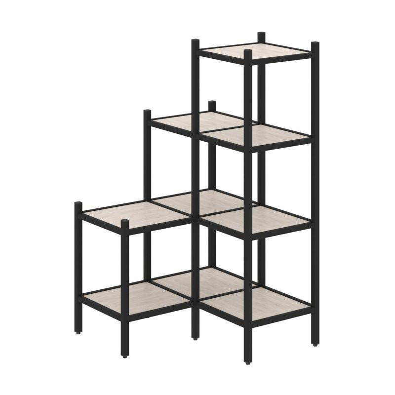 Loft Угловой внутренний стеллаж VR.L-36 Денвер Светлый/Металл Черный 862*862*1458