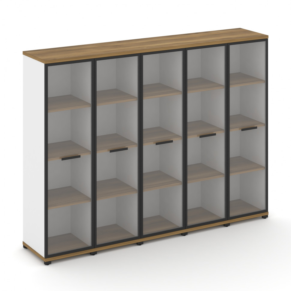 Concept Шкаф 5 узких секций, 4 ниши CN.STU-456 RPB B Сандал Янтарный/Белый Бриллиант/Металл Черный/П Concept Шкаф 5 узких секций, 4 ниши CN.STU-456 RPB B Сандал Янтарный/Белый Бриллиант/Металл Черный/П