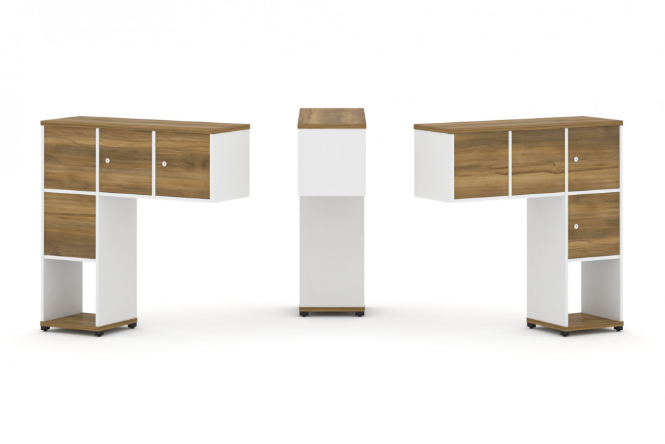 Concept Надставка низкая CN.DNN-002 Сандал Янтарный/Белый Бриллиант/Металл Черный 1099*365*1130