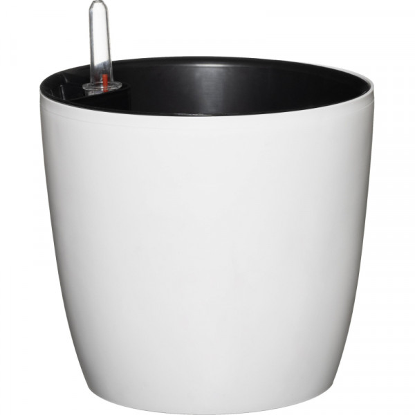 Горшок цветочный с автополивом КОМФОРТ 3,5л белый ПИ-25-9ТХ