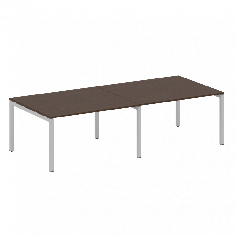 Metal System Quattro Переговорный стол (2 столешницы) на П-образном м/к 50БП.ПРГ-2.3 Венге Цаво/Мета Metal System Quattro Переговорный стол (2 столешницы) на П-образном м/к 50БП.ПРГ-2.3 Венге Цаво/Мета