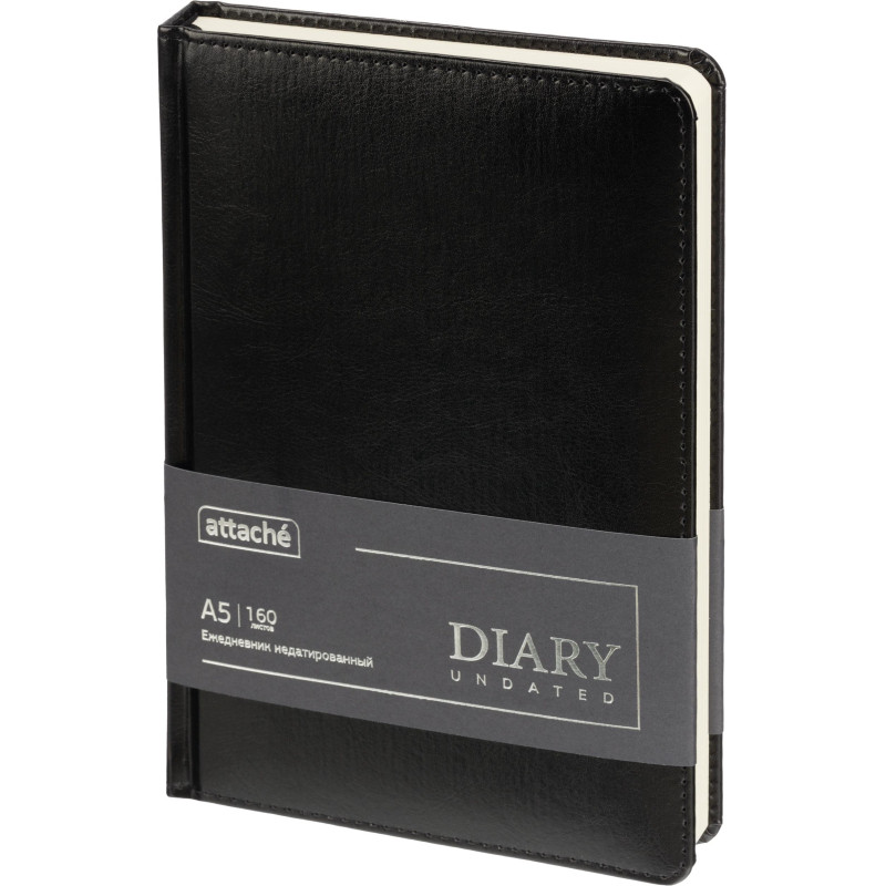 Ежедневник недатированный ATTACHE Priority А5, 143х210мм, 160л, черный