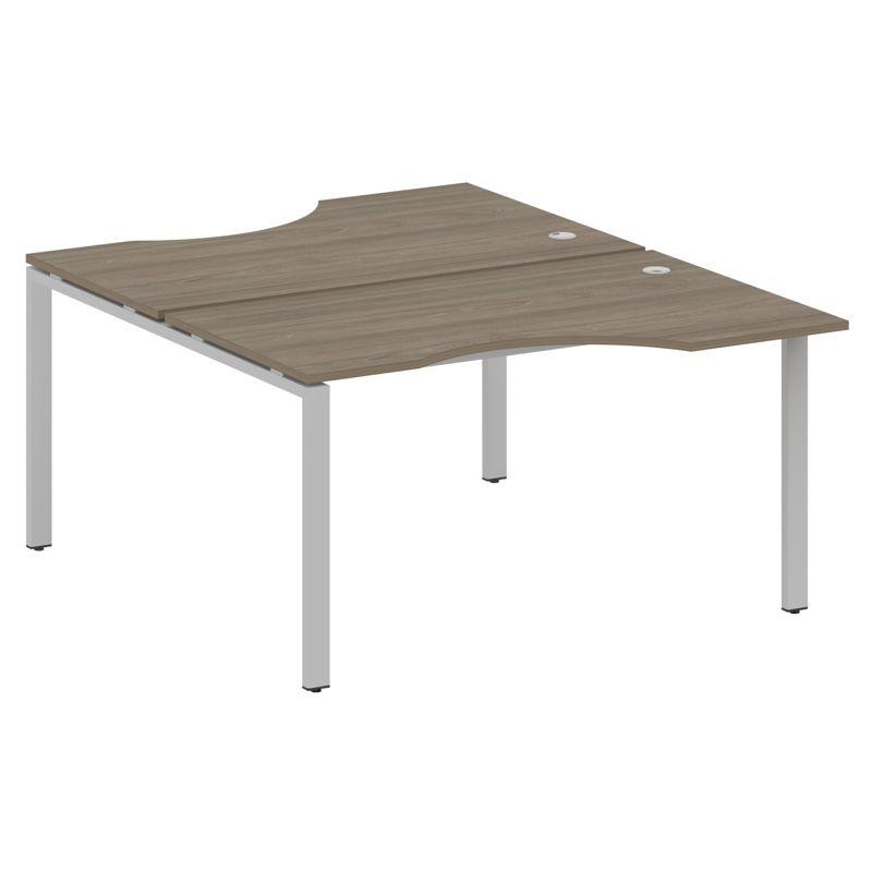 Metal System Рабочая станция криволинейная на П-образном м/к БП.РАС-СА-2.2 Вяз Благородный/Металл Се