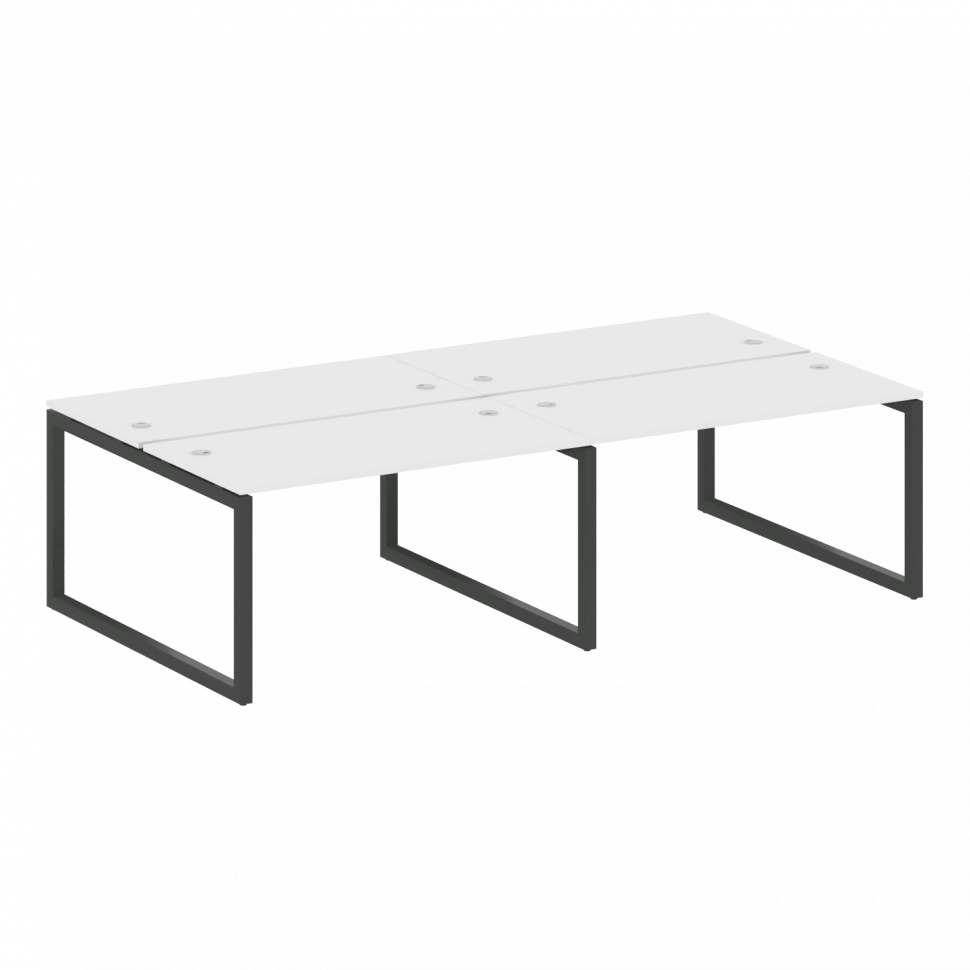 Metal System Quattro Рабочая станция на 4 места на О-образном м/к 50БО.СМ-4.3 Белый/Металл Антрацит Metal System Quattro Рабочая станция на 4 места на О-образном м/к 50БО.СМ-4.3 Белый/Металл Антрацит