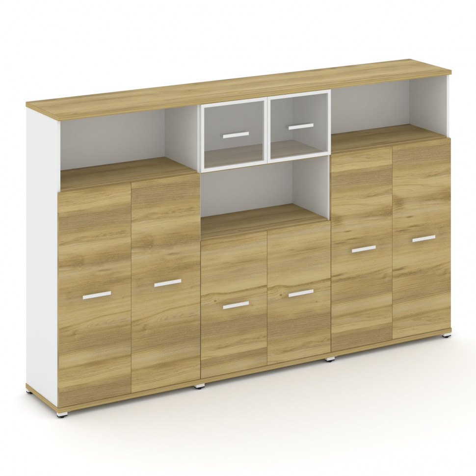 Concept Набор №431.S CN.STSN-431 RPW W Дуб Винченцо/Белый Бриллиант/Металл Белый 2500*420*1554