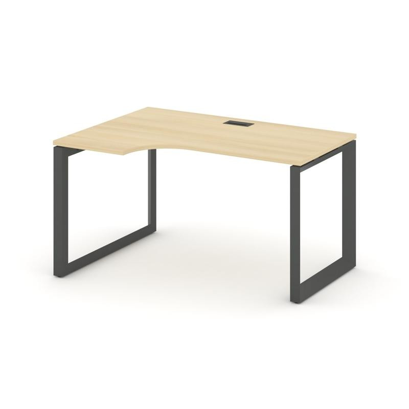 Style Project Стол рабочий эргономичный SN-59O.SPA-011(L) Акация Лорка/Металл Антрацит/Черный Заглуш