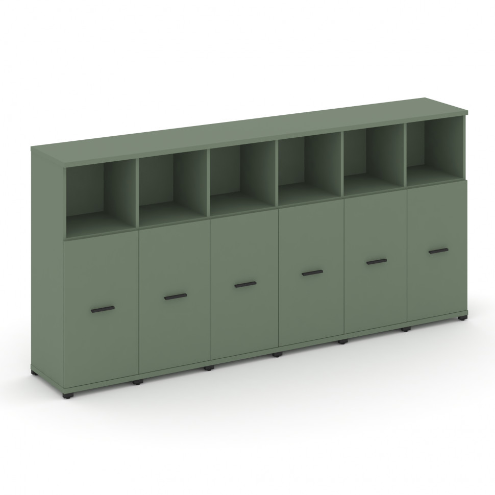 Concept Шкаф 6 узких секций, 3 ниши CN.STU-363 B Кобо/Металл Черный 2500*420*1186