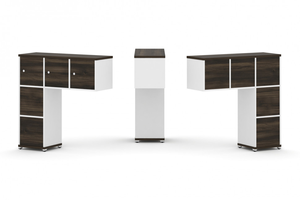 Concept Надставка низкая CN.ONN-005 Дуб Мали/Белый Бриллиант/Металл Белый 1099*365*1130