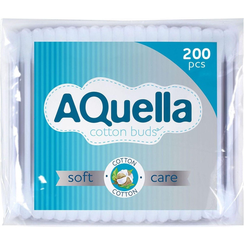 Палочки ватные AQUELLA КК/48 п/э 200шт/уп