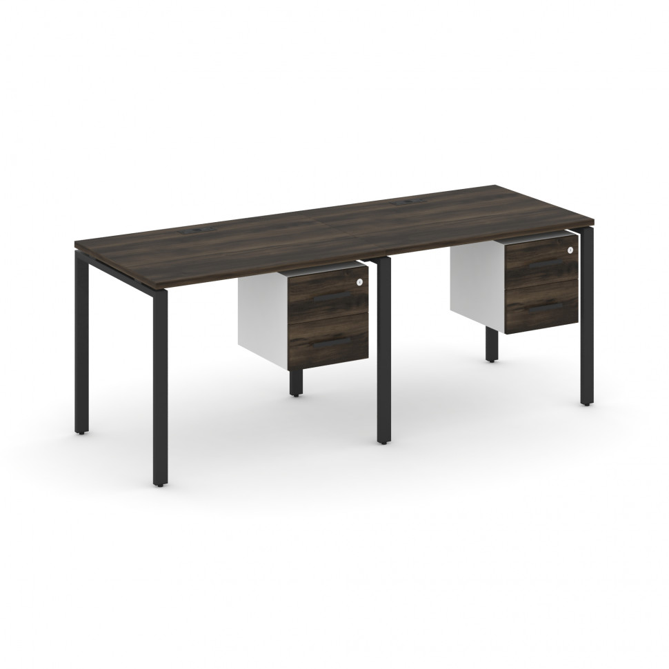 Concept Рабочая станция односторонняя с подвес. тумбами 2 места CN.ORS-113 B Дуб Мали/Белый Бриллиан